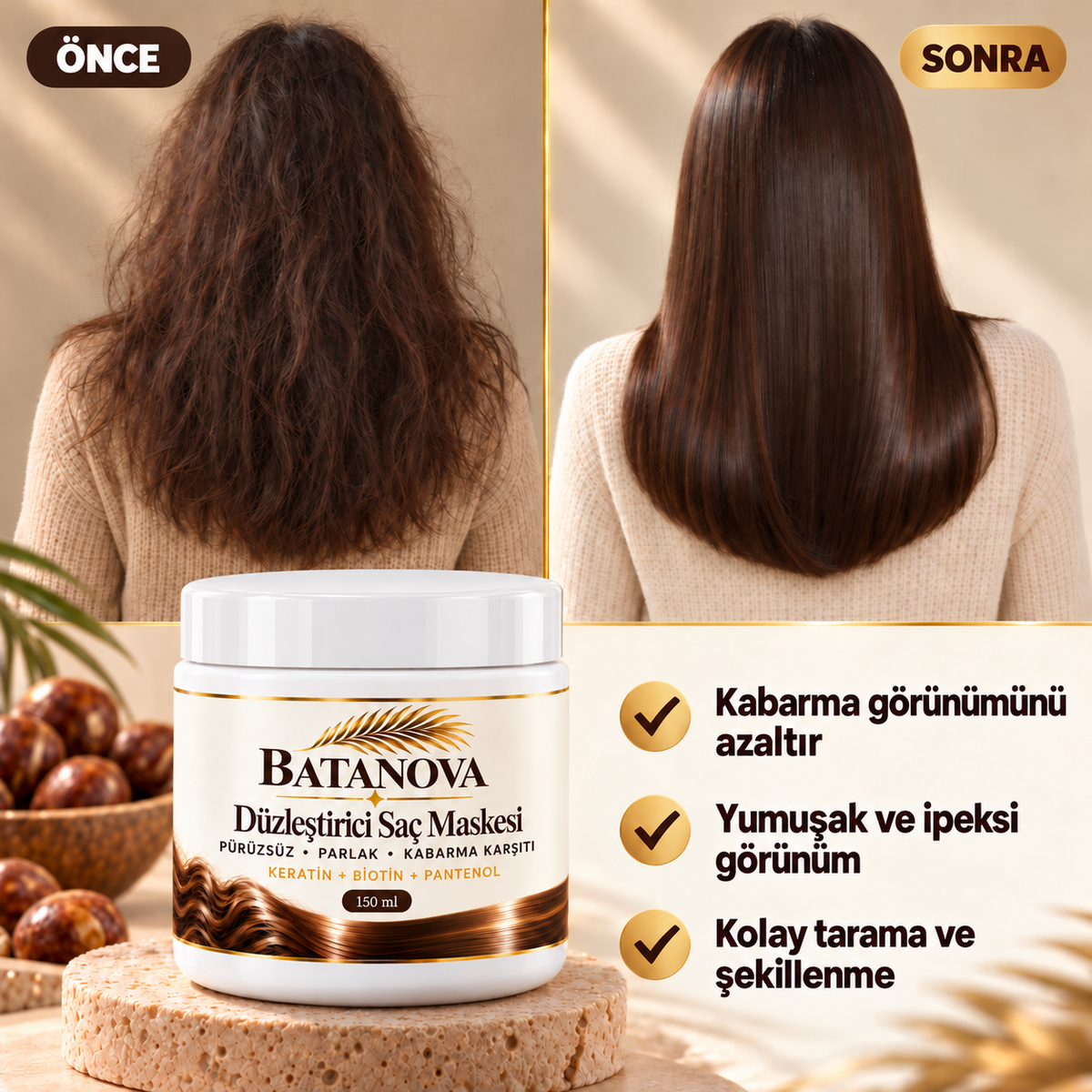 Düzleştirici Saç Maskesi