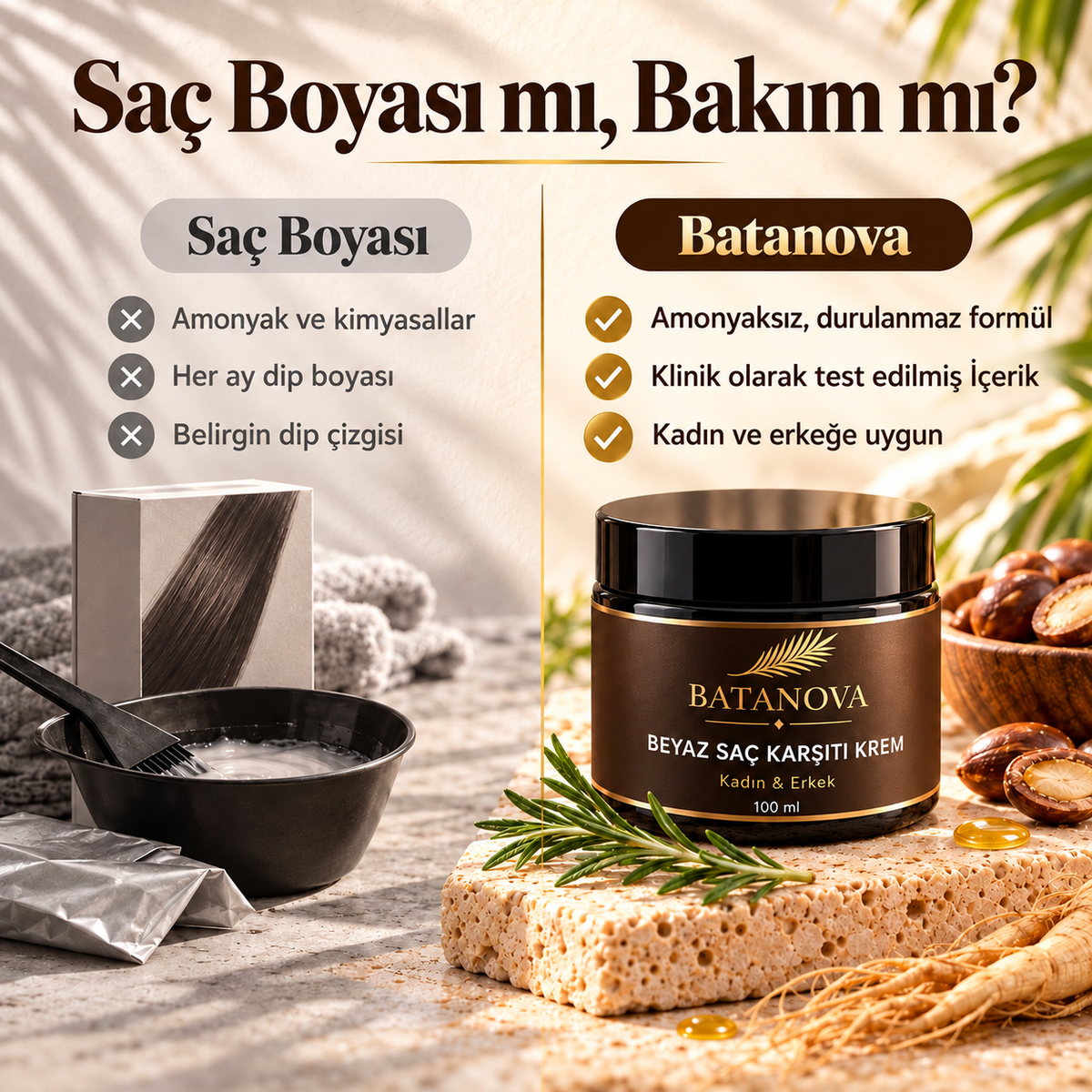 Beyaz Saç Karşıtı Krem